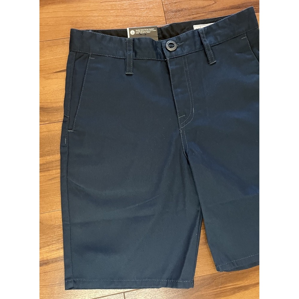 Volcom Shorts Navy Blue Frickin Modern Straight Chino Regular NWT Youth 27 - Picture 5 of 14